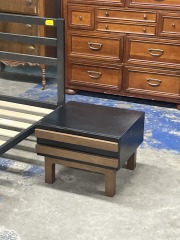 Black and Tan Chunky Nightstand