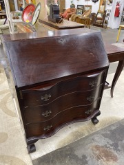 Vintage Chippendale Style Secretary Desk