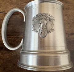 Vtg. Pewter Mug, Merlion Emblem, by \u201cTumaser Pewter\u201d