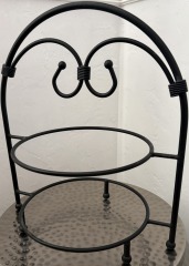 Two-Tier Metal Serving Stand