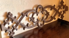Vtg. Ornate Cast Iron Wall Art