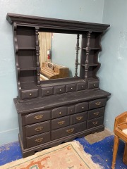 Beautiful Gothic Wooden Dresser Hutch