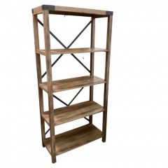 Med. Brown 4-Tier Bookcase