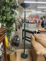 Emerald Green and Gold Tall Floor Lamp
