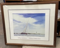 Nautical Watercolors Framed Art