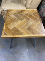 Modern Parquet Side Table