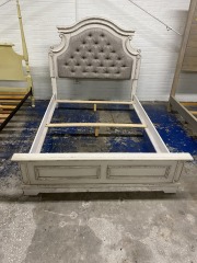 Shabby Chic Grey Full Bed Frame