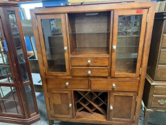 CURIO CABINET W\/WINE RACK