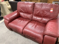 LEATHER POWER RECLINER LOVESEAT