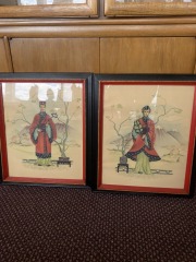 Pair of Framed Antique Chinese Art