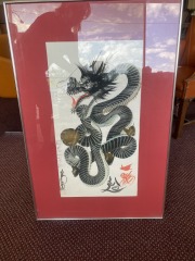 Obe Stroke Oriental Dragon Divine Beings Bring Good Luck Beings