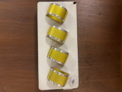 Emalox Yellow Napkin Holders Set of 4
