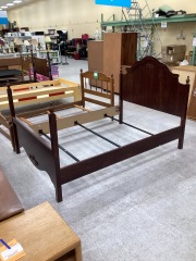DARK OAK STYLE FULL SIZE BED FRAME