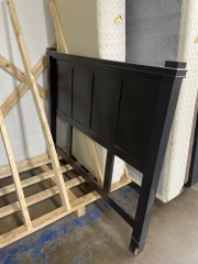 Solid Black Queen Headboard