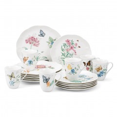 3168 BLK8 | LENOX Butterfly 18-Piece Dinnerware Set