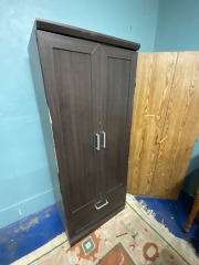 Dark Wood-look Armoire (AS IS)