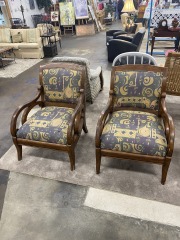 Whimsical Geometric Pattern Armchair (Each)
