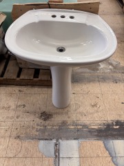 Pedestal Sink 22 x 16 1\/4 x 33
