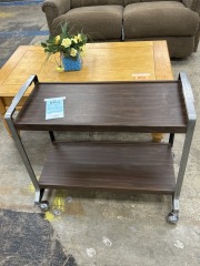 Vintage Aluminum TV Cart