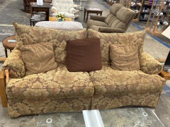 Golden Floral Sofa