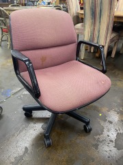 Mauve & Black Office Chair