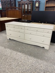 Long Low White Dresser\/Bench