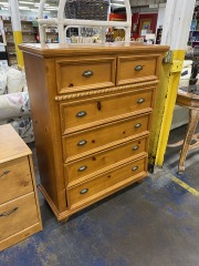 Chunky Tallboy 6 Drawer Dresser