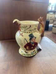1930's Signed English Crown Devon Fielding Musical Pitcher
