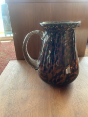 Vintage Hand Blown Tortoise Shell Pitcher