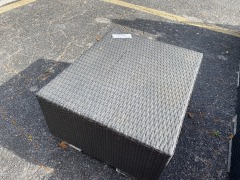 Black patio outdoor table