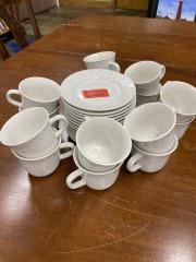 Simple Hertiage Stoneware Teacups (Set of 34)