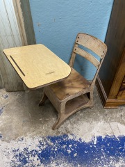 Vintage Rustic School Desk