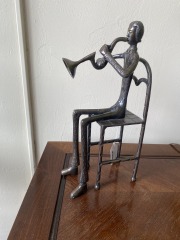 Heavy Metal Trumpet Player Sculpture