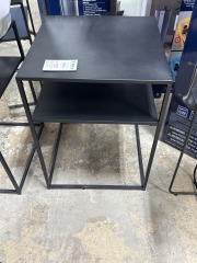 Black Metal Accent Table