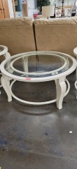 Whimsical White Metal Coffee Table