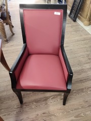 Red Leather Dinning Chair