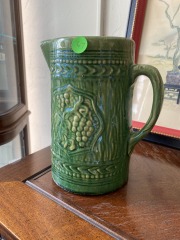 Handmade Stoneware Pitcher RIch Color
