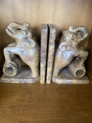 Marble Elephant Bookends
