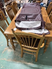 Mission Style Dining Room Table with 6 chairs