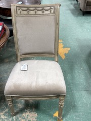 French Revival Beige\/White Dining Chair