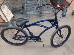 BLUE MENS 3 SPD 3G BIKES STEEL FRAME CRUISER