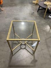 Tauri Forged Metal Square Accent Table
