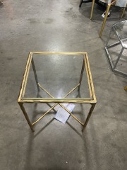 Jessa Gilam Forged Brass End Table