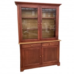 2-Tone Maple Finish 2 pc China Cabinet