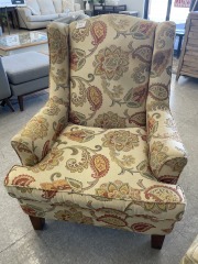 Pair of Paisley Wingback Chairs