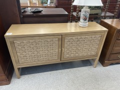 Wicker Front 2 door hutch