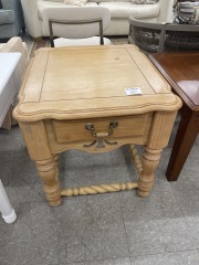 Ornate Oak End Table