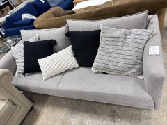 Grey Tweed Love Seat