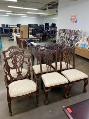 Ornate Clawfoot Dining Chairs (Set of 6)