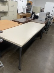 Sturdy Steelcase Rolling Table